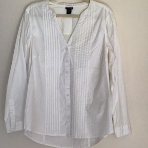 Torrid White Pleated Blouse